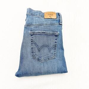 Edwin Elin Crop Straight Light Wash Denim Jeans Zip Fly Size 29